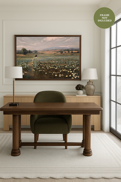Consider The Lilies — white frame fine art print — Art & Olive