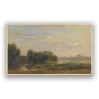 By The River — white frame fine art print — Art & Olive