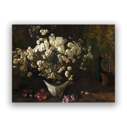 Chrysanthemums — white frame fine art print — Art & Olive