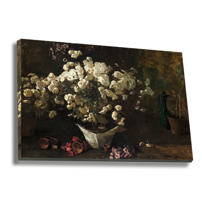Chrysanthemums — silver frame fine art print — Art & Olive
