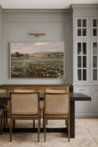 Consider The Lilies — black frame canvas print — Art & Olive