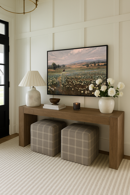 Consider The Lilies — white frame canvas print — Art & Olive