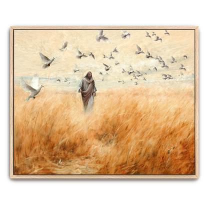 Creator — oak frame canvas print — Art & Olive