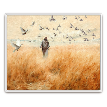 Creator — natural wood frame canvas print — Art & Olive