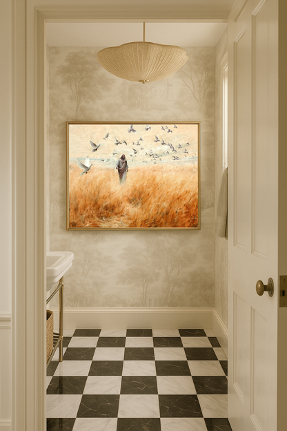 Creator — black frame canvas print — Art & Olive