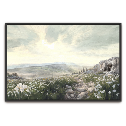Resurrection Morning — silver frame canvas print — Art & Olive