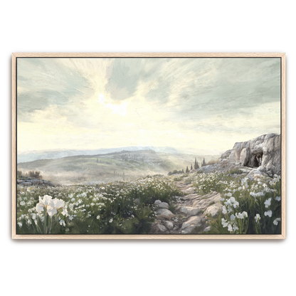 Resurrection Morning — espresso frame canvas print — Art & Olive