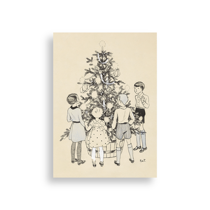 Twas The Night Before — silver frame fine art print — Art & Olive