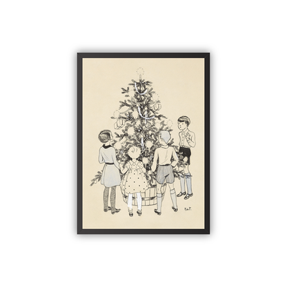Twas The Night Before — white frame fine art print — Art & Olive