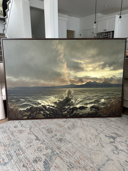 The Parting — white frame canvas print — Art & Olive