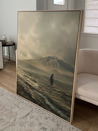 Walking on Water (Portrait) — framed option canvas print — Art & Olive