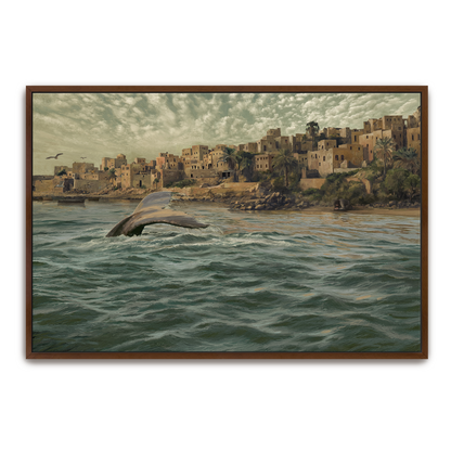 Grace Found Jonah — white frame canvas print — Art & Olive