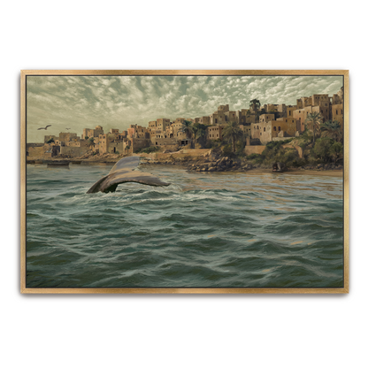 Grace Found Jonah — silver frame canvas print — Art & Olive