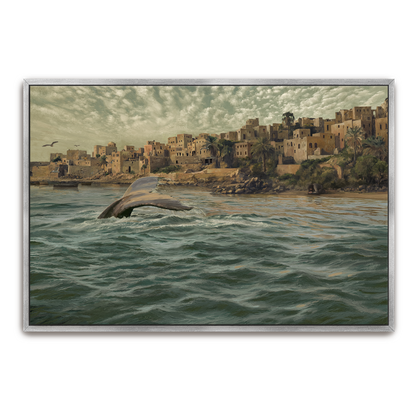 Grace Found Jonah — natural wood frame canvas print — Art & Olive