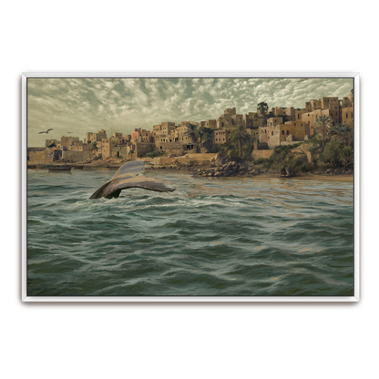 Grace Found Jonah — espresso frame canvas print — Art & Olive