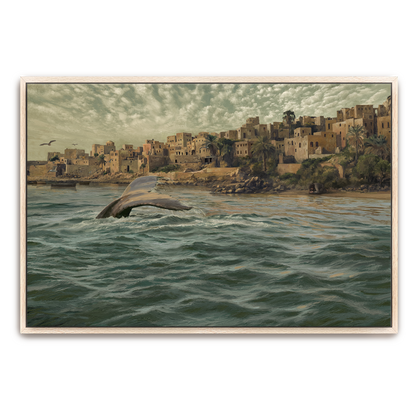 Grace Found Jonah — oak frame canvas print — Art & Olive