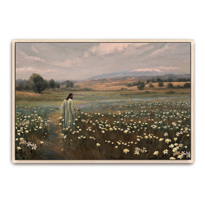Consider The Lilies — framed option canvas print — Art & Olive