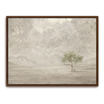 Olive Tree — oak frame canvas print — Art & Olive
