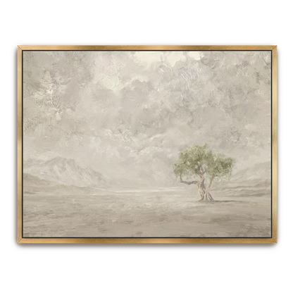 Olive Tree — natural wood frame canvas print — Art & Olive