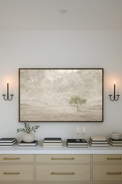Olive Tree — black frame canvas print — Art & Olive