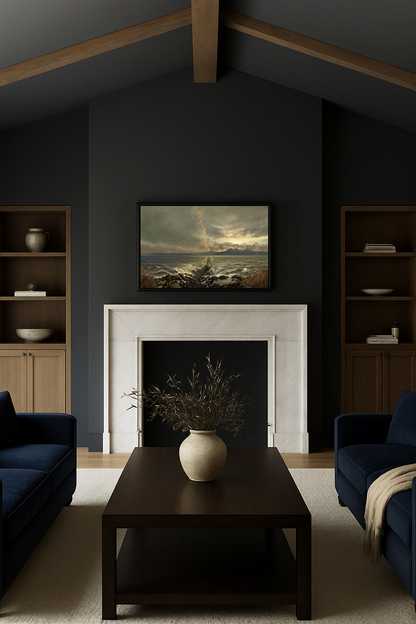 The Parting — black frame canvas print — Art & Olive