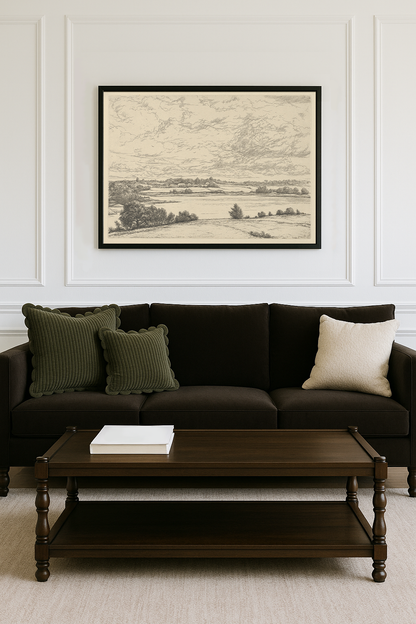 Pasture — black frame fine art print — Art & Olive