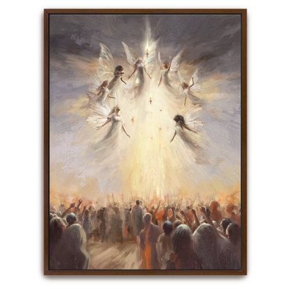 Praise — silver frame canvas print — Art & Olive