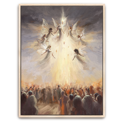 Praise — natural wood frame canvas print — Art & Olive