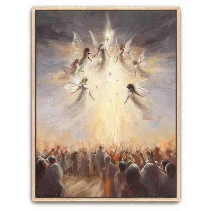 Praise — espresso frame canvas print — Art & Olive
