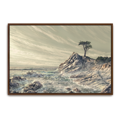 The Quiet Cypress — framed option canvas print — Art & Olive