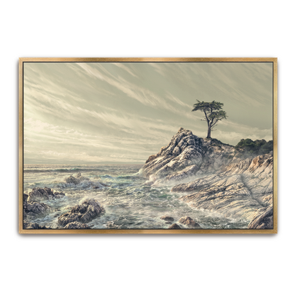 The Quiet Cypress — framed option canvas print — Art & Olive