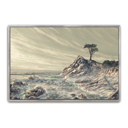 The Quiet Cypress — framed option canvas print — Art & Olive