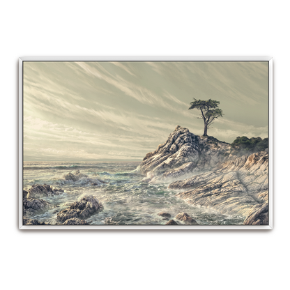 The Quiet Cypress — framed option canvas print — Art & Olive