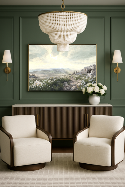 Resurrection Morning — black frame canvas print — Art & Olive