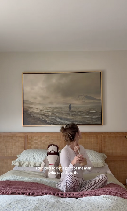 Walking on Water — white frame canvas print — Art & Olive