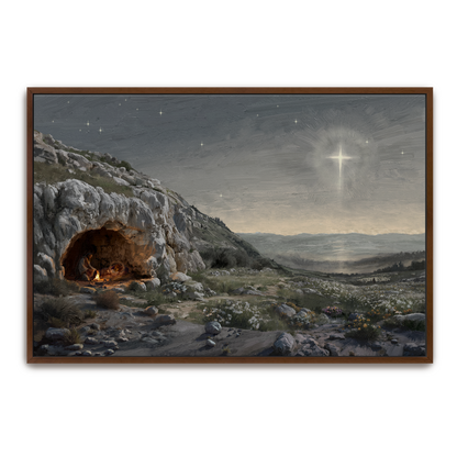 Holy Night — gold frame canvas print — Art & Olive
