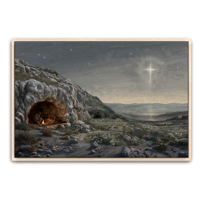 Holy Night — espresso frame canvas print — Art & Olive