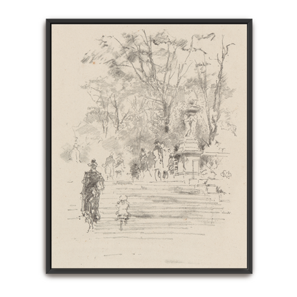 Stone Steps, Paris — white frame fine art print — Art & Olive