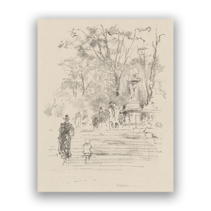 Stone Steps, Paris — silver frame fine art print — Art & Olive