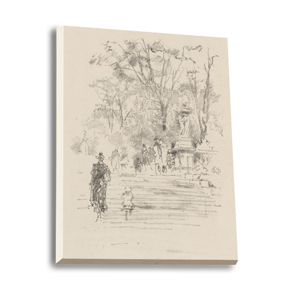 Stone Steps, Paris — gold frame fine art print — Art & Olive