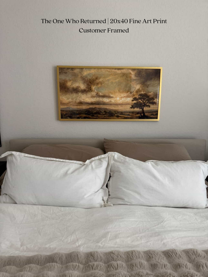The One Who Returned — white frame fine art print — Art & Olive