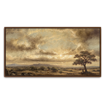 The One Who Returned — gold frame canvas print — Art & Olive
