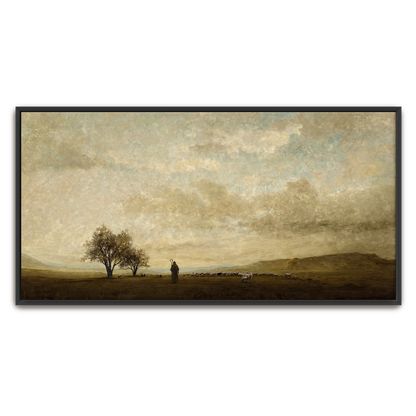The Good Shepherd — white frame canvas print — Art & Olive