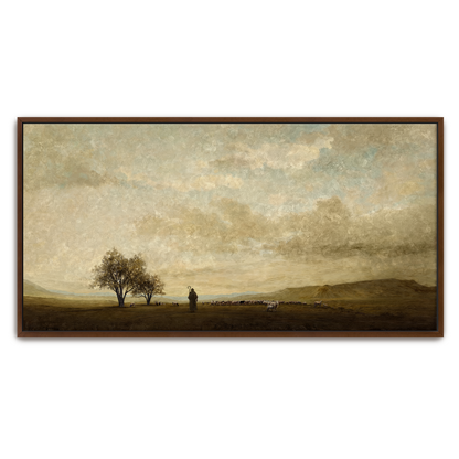 The Good Shepherd — espresso frame canvas print — Art & Olive