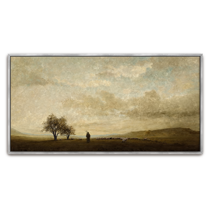 The Good Shepherd — gold frame canvas print — Art & Olive