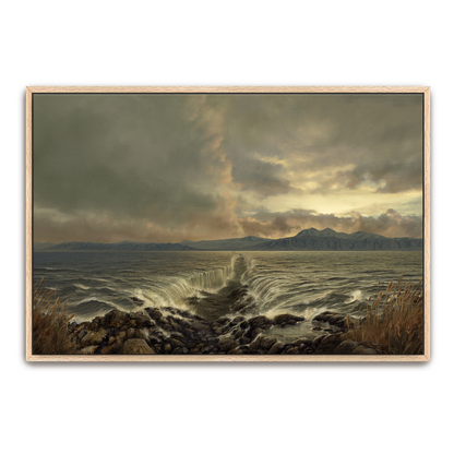 The Parting — oak frame canvas print — Art & Olive