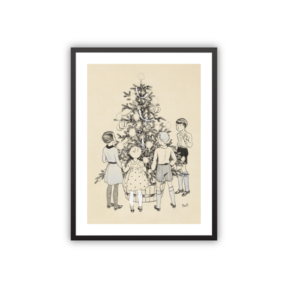 Twas The Night Before — oak frame fine art print — Art & Olive
