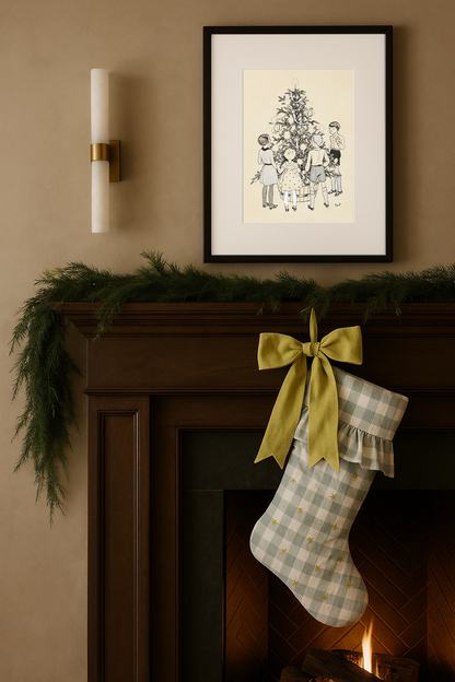 Twas The Night Before — black frame fine art print — Art & Olive