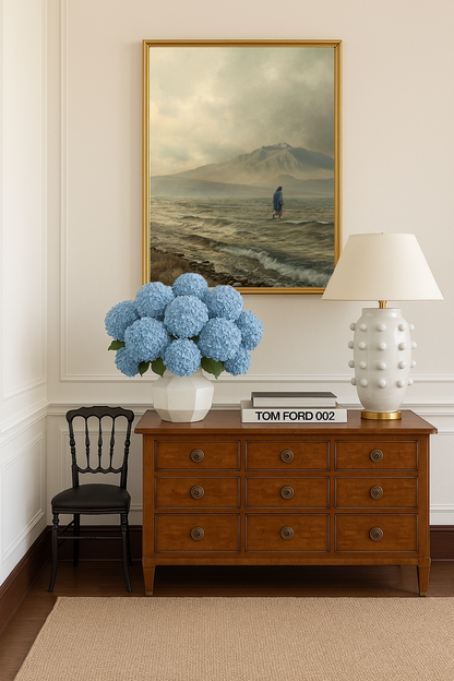 Walking on Water (Portrait) — black frame canvas print — Art & Olive