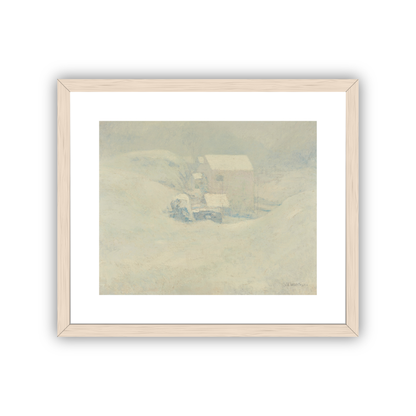 White Barn — framed option fine art print — Art & Olive